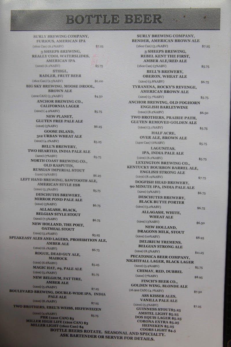 Bat 17 Menu - Image 2